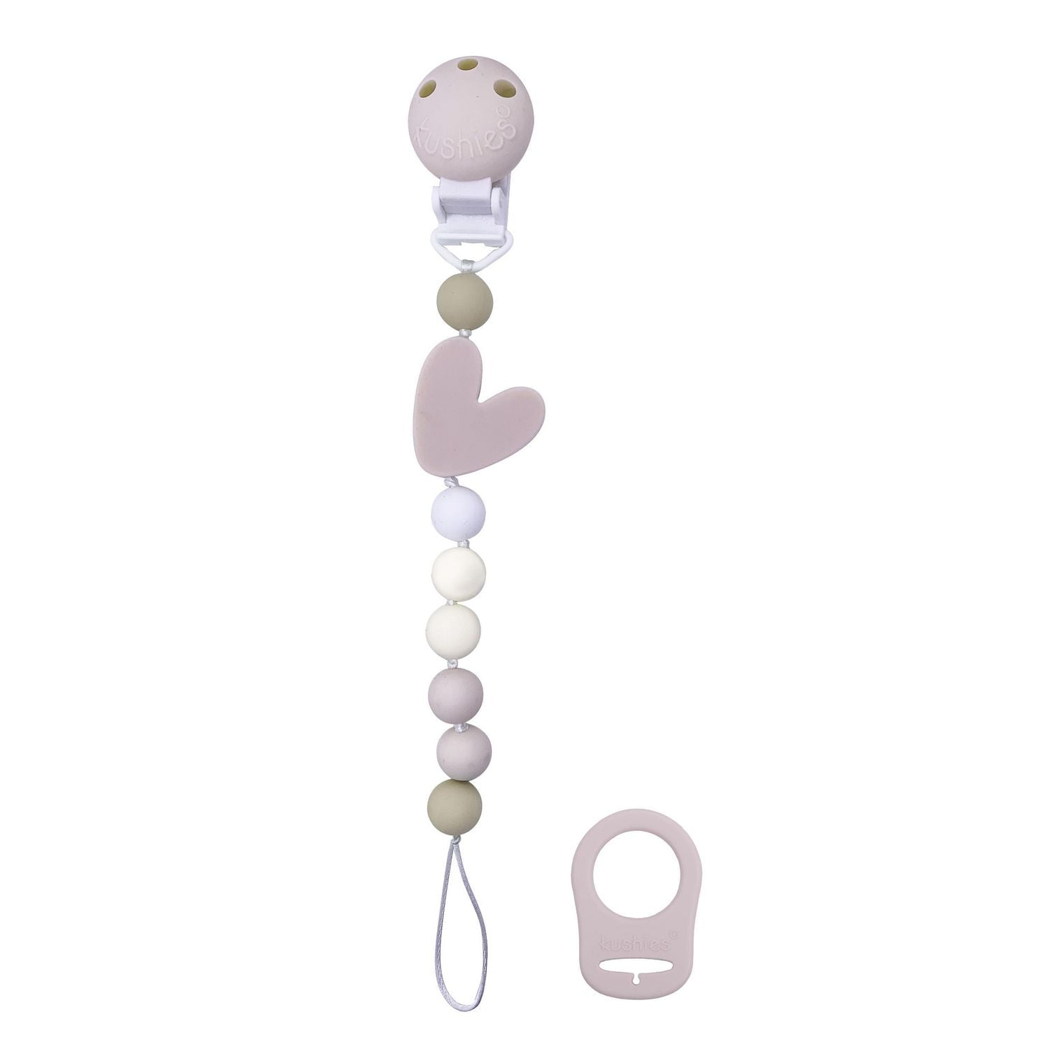 Silibeads silicone pacifier clip - Heart