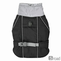 Waterproof Winter Dog Jacket, Reflective Warm Padded Pet Coat With Adjustable Straits For Small Medium Large Dogs, Cold Weather Outdoor Dog Clothing,M,Black,XXL