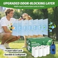thumbnail image 3 of Odor-Sealing Dog Poop Bags with Dispenser, 140 Bags (7 Rolls) Unscented & Leak-Proof Poop Bags for Dog, Block Smells & Keeps Walks Fresh, 3 of 4