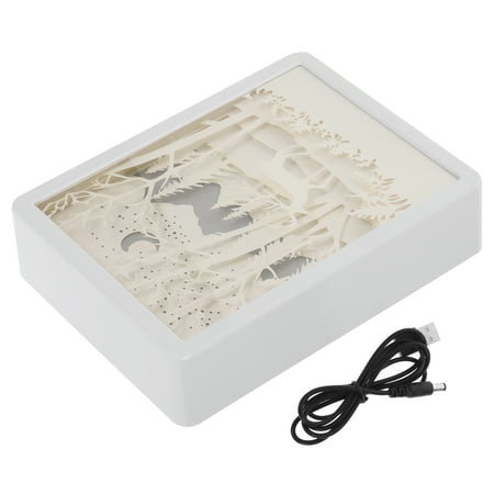 

Night Light 3d Shadow LED Stand Lamp Paper Cut for Valentines Day Christmas Table
