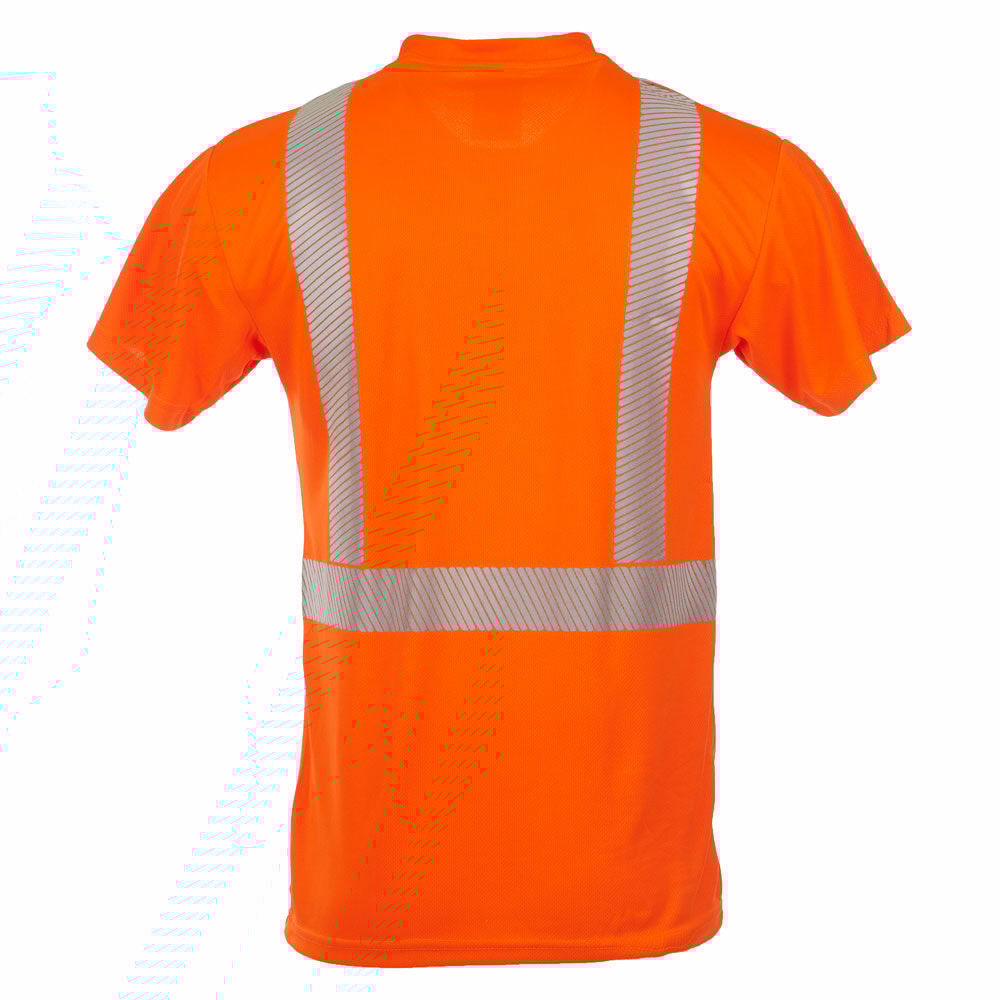 thumbnail image 2 of Hi-Vis Short Sleeve T-Shirt, ANSI Class 2, Orange, 3X-Large, SAFEGEAR, 2 of 3