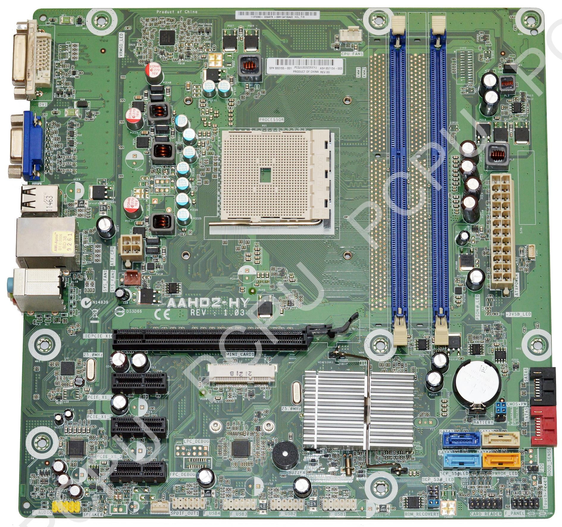 657134003 HP P62000 AMD Desktop Motherboard FM1
