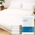 thumbnail image 2 of Tdxkok Disposable 4-Piece Bed Sheet & Duvet Cover Set (2 Pillowcase) – No-Wash Travel Hygiene Barrier Lightweight & Allergy-Friendly Plain Solid Double Size, 2 of 8