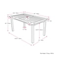 thumbnail image 2 of CorLiving Miramar Hardwood Rectangular Outdoor Dining Table with Slatted Top and Umbrella Hole, White, 2 of 8