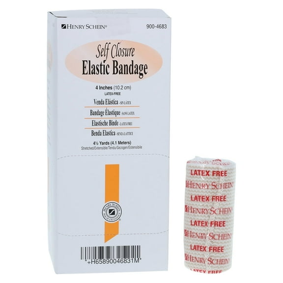 Henry Schein Self Closure Elastic Bandage with Velcro, Tan, Non-Sterile, 2 Rolls