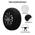 thumbnail image 2 of Salouo Purple and Green Glitter Print Spare Tire Cover 14-17 inch Spare Tire Protector Universal Tough Tire Wheel Cover for Trailer SUV and Truck-14 inch, 2 of 6