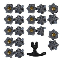 20Pcs Golf Spikes Golf Shoe Spikes with Wrench Outdoor Golf Shoe Spikes Replacements Golf Cleats Metal Thread Screw