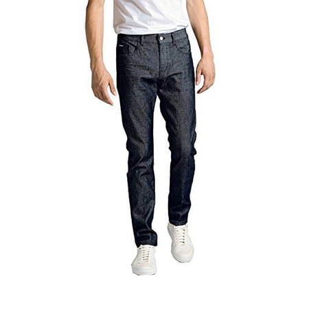 New BOSS Hugo Men's 50427744 Delaware3-1+ Slim-Fit Candiani Denim Jeans, Navy (38W x 32L)