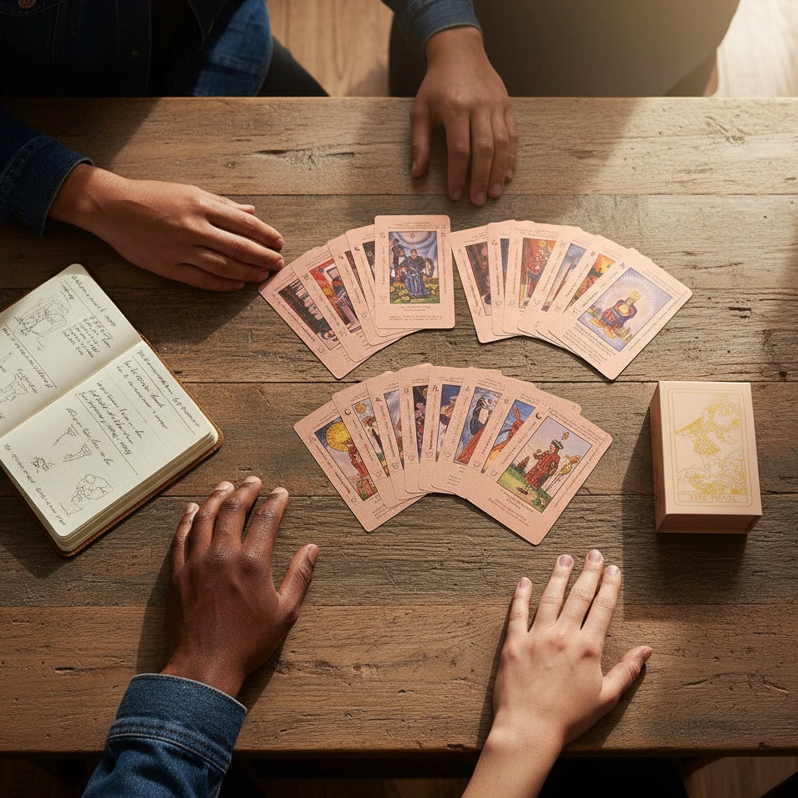 Tarot Cards for Beginners,78 Classic Tarot Cards Deck, Waterproof Durable Tarot Cards,Fortune Telling Games for Easter, Party (Rose Gold)
