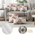 thumbnail image 5 of Outdoor Pillow Covers 16x16 Set of 2, Gnomes Pumpkin Fall Waterproof Patio Throw Pillow Covers for Couch Sofa Chair, Thanksgiving Branches Maple Leaf Decorative Pillowcases for Throw Pillows, 5 of 9