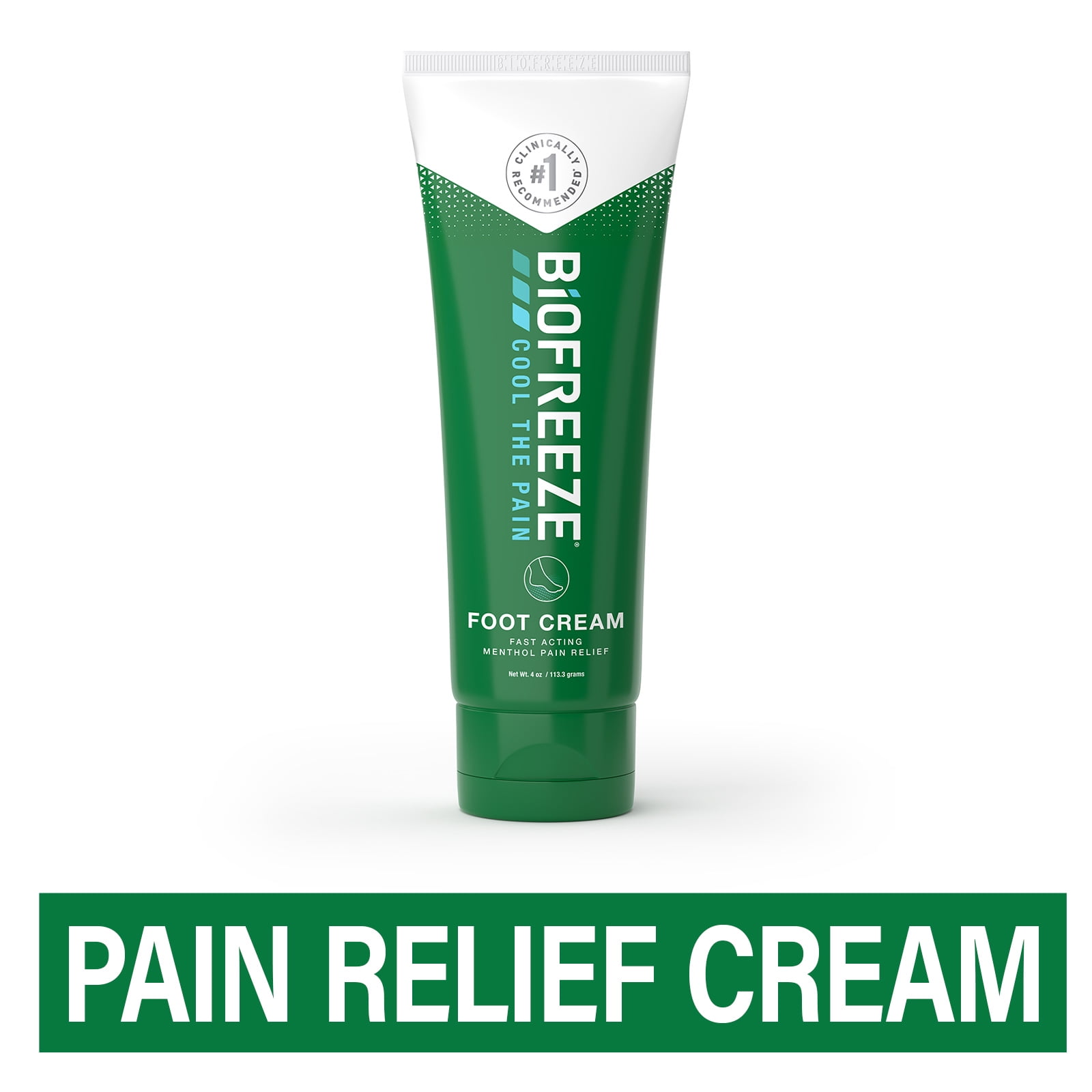Biofreeze Pain Relieving Foot Cream, 4 oz. Pain Relief Tube, for Foot Pain