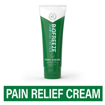 Biofreeze Pain Relieving Foot Cream, 4 oz. Pain  Tube, for Foot Pain