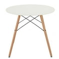 thumbnail image 5 of Pemberly Row Modern Round Dining Table with White Top and Wooden Legs, 5 of 6