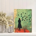 thumbnail image 2 of Qisvanset 12x16 Inch Framed Canvas Wall Art Look At The Birds Vintage Scripture Dorm Room Wall Decor, 2 of 8