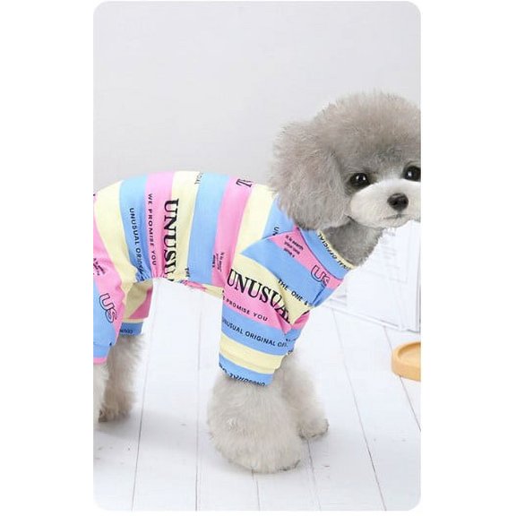 Spring and Autumn Pet Clothing Cartoon Print British Household Clothing Dog Clothing Small and Medium Dog Pet Clothing rose red
