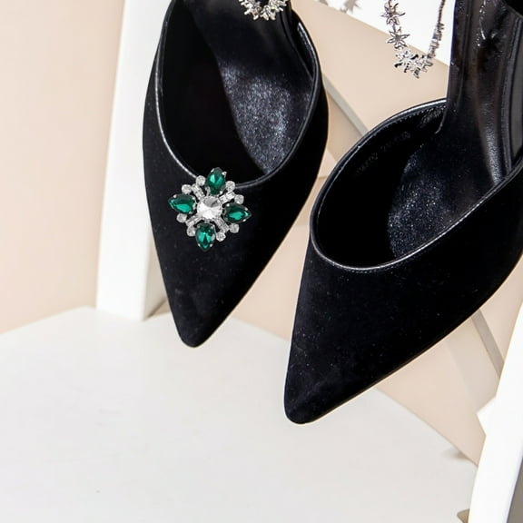 FRCOLOR Shoe Clip Shoes Jewelry Decoration Bridal Shoe Clip Rhinestone Shoe Jewelry Charm Decorative Shoe Accessory for Pumps Heel and Flats