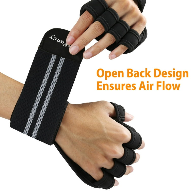 Best Workout Brown Gloves Men Fitness Bodybuilding Wrist Support