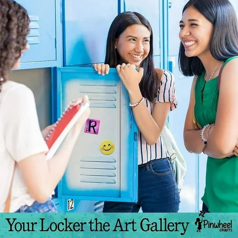 Pinwheel Crafts Fridge Magnet Art Activity Set: Make Your Own Self Adhesive Refrigerator & School Locker Magnets - DIY Craft Kit for Kids Birthday