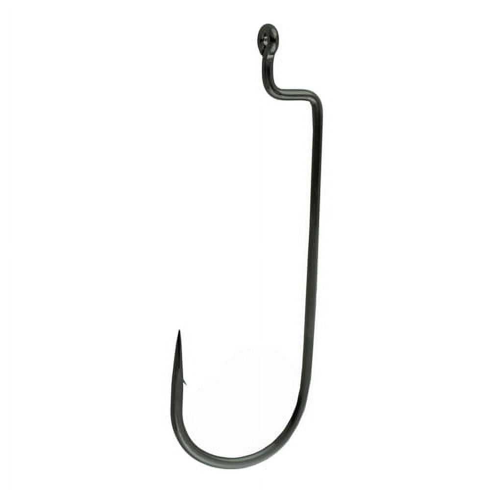 Gamakatsu Worm Offset Round Bend Hook in High Quality Carbon Steel, NS Black, Size 4/0, 5-Pack