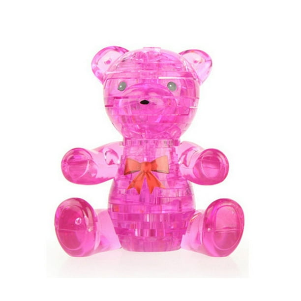 onlyliua para Interior/Exterior Rompecabezas de Cristal, Lindo Modelo de Oso, Bricolaje, Dispositivo, Bloques, Juguete de Construcción, Regalo, Caliente