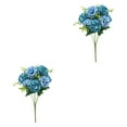 thumbnail image 2 of maskred 1/2/3/5 Artificial Flower Bouquet Home Decor Wedding Party Fake Flower blue 2PCS, 2 of 6