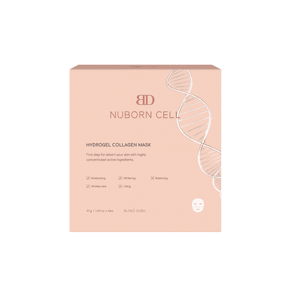 BLANC DUBU Nuborn Cell Hydrogel Collagen Mask 4 Count | Peptide Sheet Mask