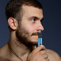 Snmubt Nose Hair Clippers Rechargeable For Cleaning And Trimming Nose Hair Portable Nose Hair Shaving Machine Washable Without Hurting The Nose (Blue)