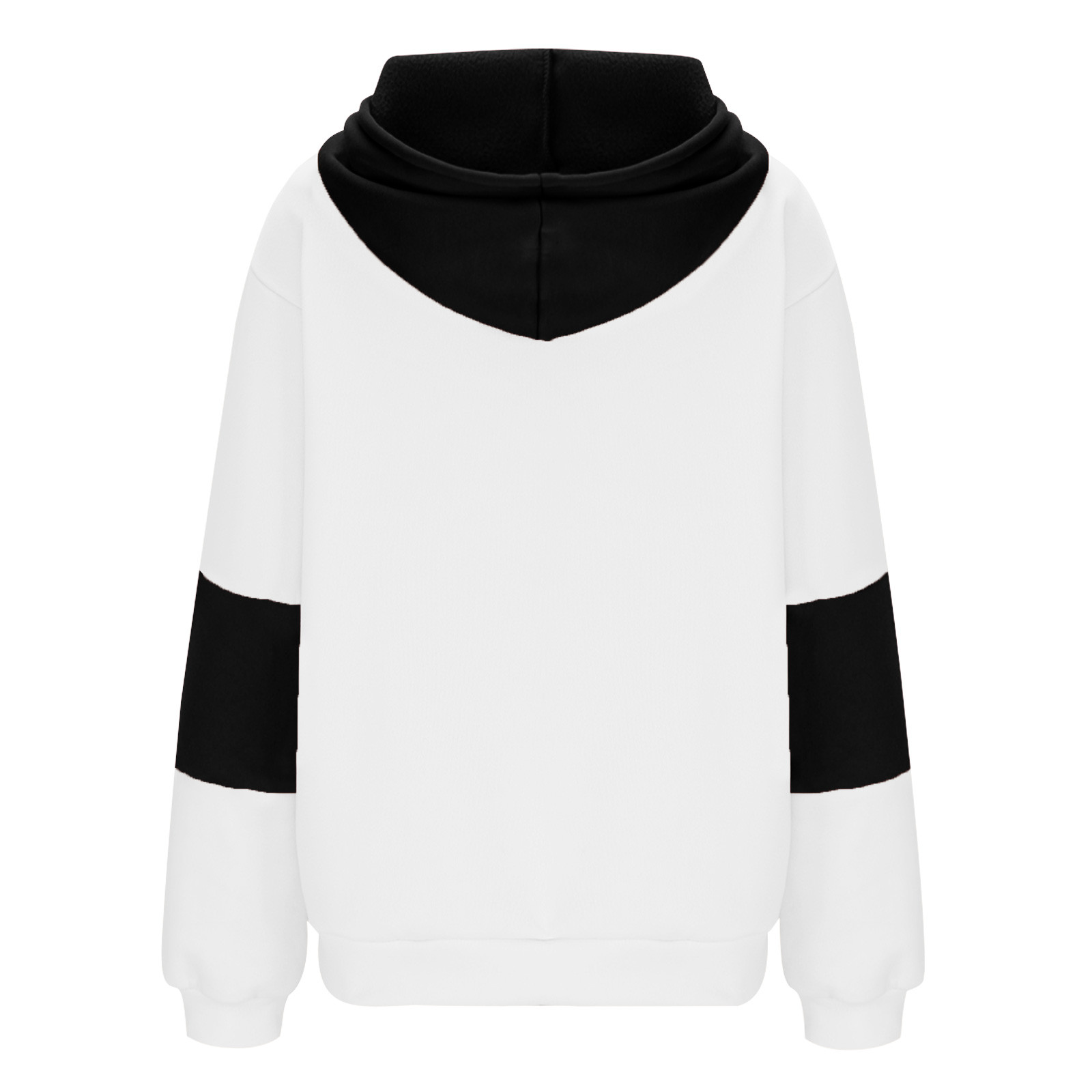 Yuccalley Women's Color Block Hoodie - Striped Long Sleeve, V-Neck, High-Low Hem, Super Soft & Comfy - View #5
