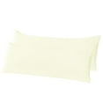 thumbnail image 1 of PiccoCasa 2Pcs Body Pillowcases Microfiber Pillow Covers, Queen Pearl White, 1 of 8