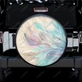 thumbnail image 1 of Peinture Colorée de Plumes Motif Polyester Housse de Roue de Rechange Universelle pour Remorque RV SUV Camion Camping-Car, 1 of 5