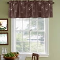 thumbnail image 3 of 2 Pack Valances for Window, Brown Short Curtains for Kitchen Bedroom Living Room, Spring Flora Rod Pocket Small Window Treatment Valance Drapes 42 x 12 Inch, 3 of 8