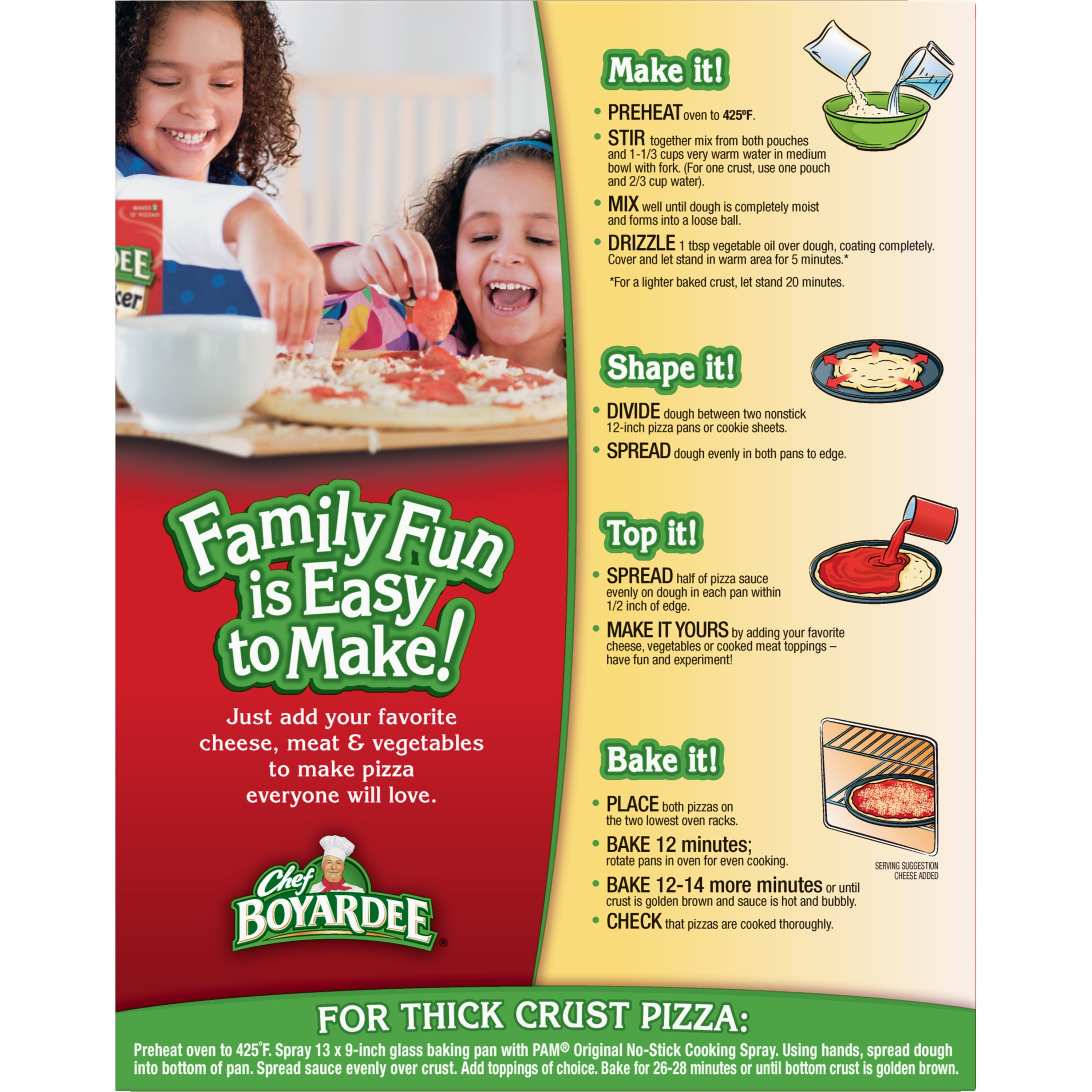 Chef Boyardee 2-Pack Pepperoni Pizza Homemade Pizza Kit, 31.85 oz
