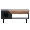 thumbnail image 3 of EDTara Modern 2-Tier Coffee Table Cat House, Hidden Cat Litter Box Enclosure Featuring Open Storage Shelf for a Versatile Living Room Solution, 3 of 7