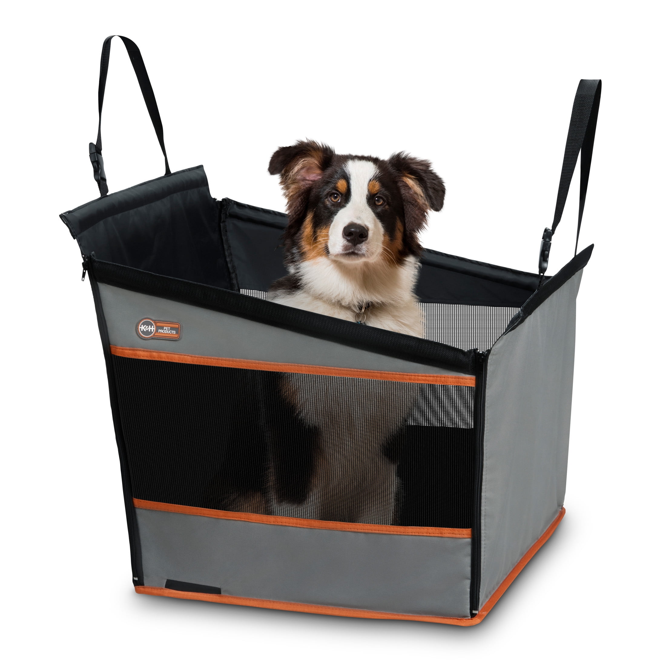 K&H Pet Products Buckle N' Go Dog Car Seat for Pets Gray Large 21 X 19 X 19 Inches