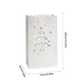thumbnail image 3 of 10 Pcs Luminary Bags, Fire-Retardant White Paper Luminary Candle Bags, Snow Xmas Tree Pattern for Christmas Weddings Birthday Valentine's Day Halloween Party Decoration, 3 of 6