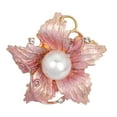 thumbnail image 2 of WREESH Mode Rêve Exquis Peint Huile Goutte Fleur Broche, 2 of 9