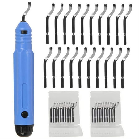 

Deburring Tool Universal Hand Deburring Tool Set with 20 Pieces of High-speed Steel Replacement Blades 360 ° Rotating Blade Cutting Tool for 3D Printer Aluminum Plastic Steel