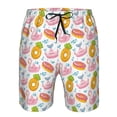 thumbnail image 4 of Yiaed Flamingo And Pineapple Print Men's Swim Trunks with Lining Quick Dry Sports Shorts Beach Shorts Boardshorts-Medium, 4 of 5