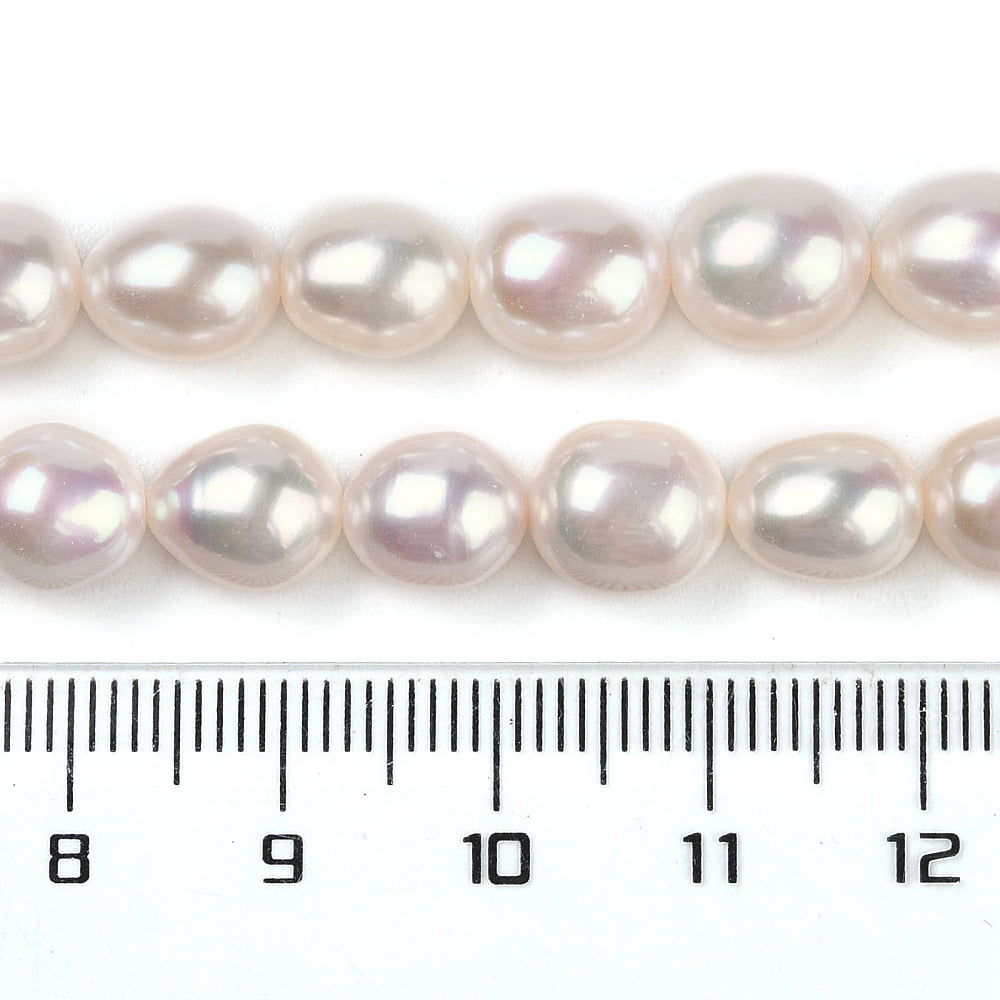 Natural Cultured Freshwater Pearl Beads Strands Potato Grade 8A Seashell Color 8~9x7.5~8mm Hole: 0.5mm 42pcs/strand 14.96''(38cm)