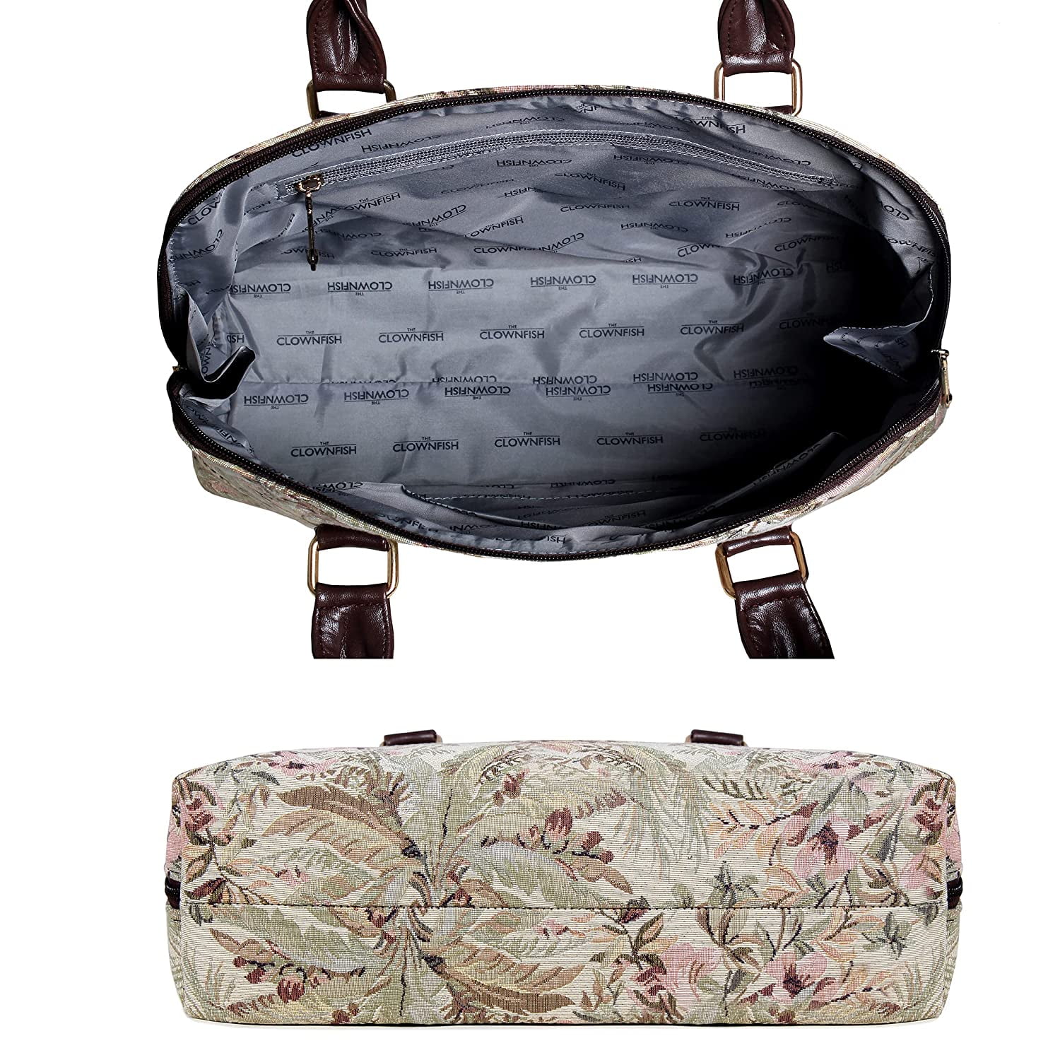 The Clownfish Lorna Printed Handicraft Fabric Handbag for Women Office Bag  Ladies Shoulder Bag Tote For