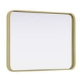 thumbnail image 5 of Elegant Decor Contour Metal Rectangle Mirror 22x30 in Brass, 5 of 11