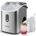 thumbnail image 1 of Costway Nugget Countertop Ice Maker with Soft Chewable Pellet Ice  Ready in 6 Mins Silver, 1 of 10
