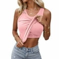 thumbnail image 2 of BYHONG Women's Shelf Bra Tank Top - Basic Camisole Layer, Comfortable Womens Blouses & Everyday Sleeveless Top Pink XXL, 2 of 6