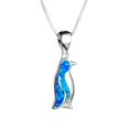 thumbnail image 1 of 14k White Gold Penguin Pendant Animal Necklace, 1 of 5