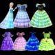 thumbnail image 2 of Vestido de princesa con luz LED para niñas, disfraz de Elsa, Anna, elfo, Rapunzel, ropa de fiesta de cumpleaños para niños, Cosplay de Halloween, Cenicienta congelada, 2 of 5