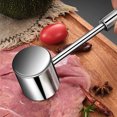 thumbnail image 4 of Harlier Meat Tenderizer Tool, 304 Stainless Steel Kitchen Meat Mallet, Premium Heavy Duty Meat Pounder Flattener, Dual-Side Meat Hammer With Comfortable Grip for Steak Chicken, 0.9lb, 4 of 7