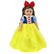 Yellow and Blue Princess Dress for 18-Inch Dolls | Dolls Clothes