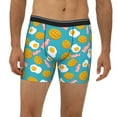 thumbnail image 2 of Men'S Boxer Briefs, Waffle Poached Eggs Bacon Soft And Breathable Mens Underwear Boxer Briefs With Widen Waist, 2 of 2