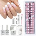 thumbnail image 1 of Press On Nails de la serie French Tip Pink de SXC Cosmetics, 1 of 9