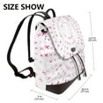 thumbnail image 2 of Kuqiui Breast Cancer Awareness (4) Print Leather Backpack Purse For Women Fashion Ladies Vintage Bags Casual College Travel Backpacks bag, 2 of 3